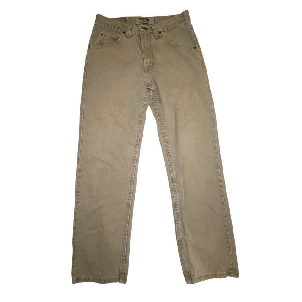 Wrangler Authentic Acid Wash Khaki Straight Leg Jean